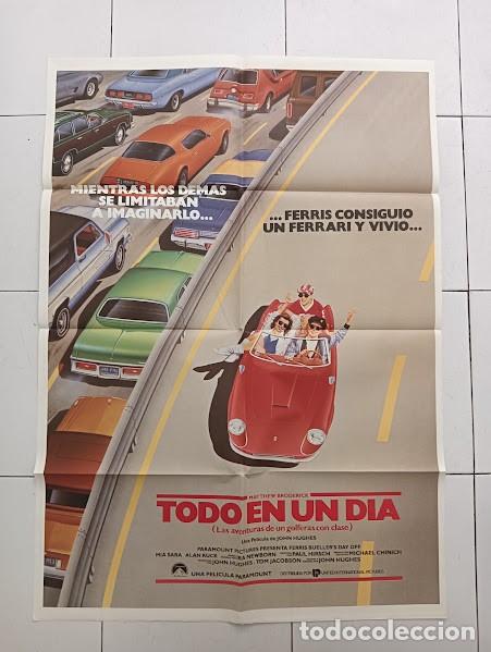 Cin&eacute;ma: SMP 2787 TODO EN UN DIA MATTHEW BRODERICK MIA SARA JOHN HUGHES POSTER ORIGINAL ESTRENO 70X100