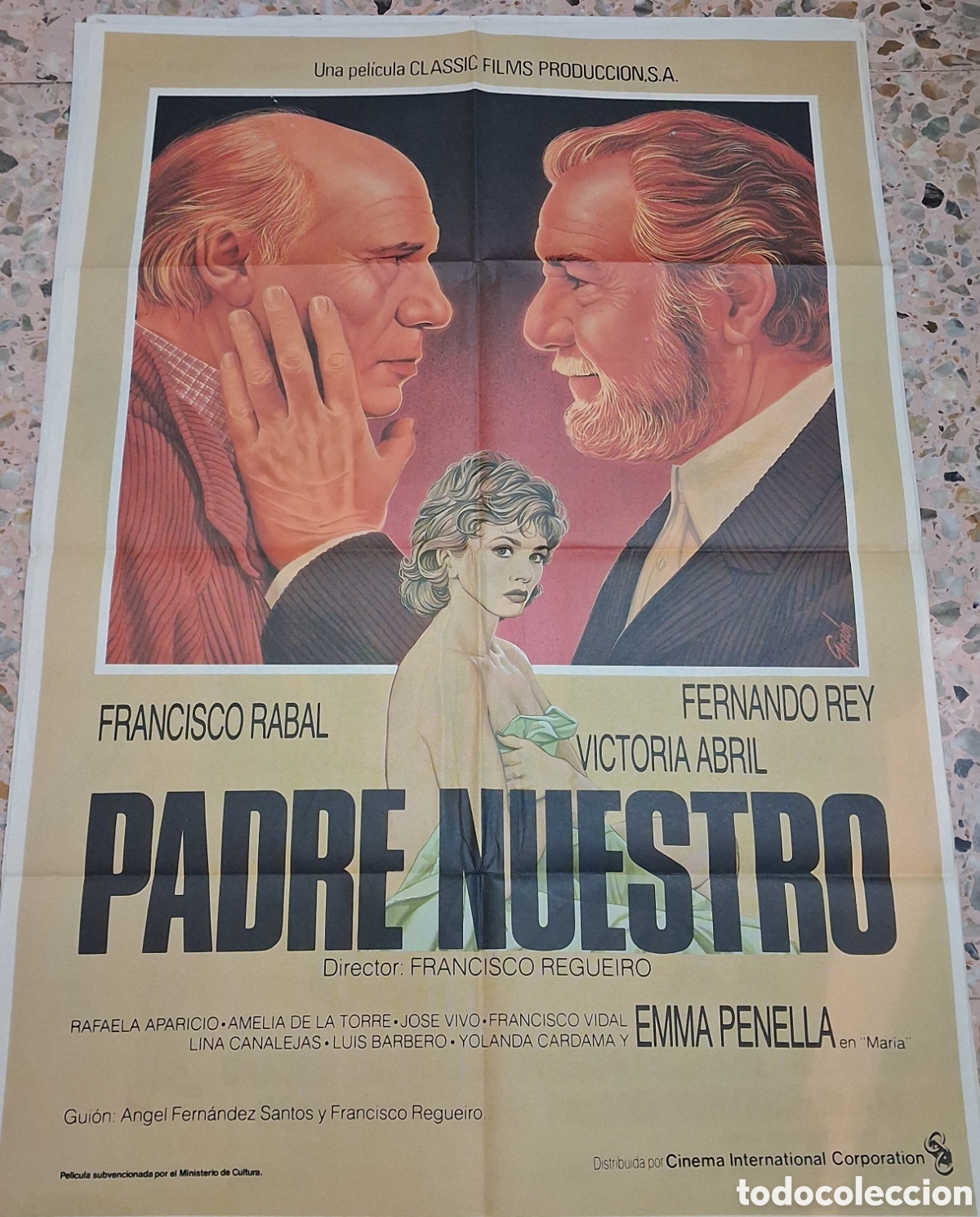 Cine: Cartel de cine de los a&ntilde;os 80.Padre Nuestro