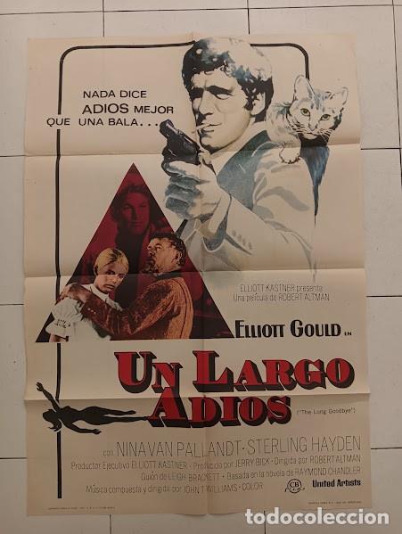 Cinema: SMP 2800 UN LARGO ADIOS RAYMOND CHANDLER ROBERT ALTMAN ELLIOTT GOULD POSTER ORIGINAL ESTRENO 70X100