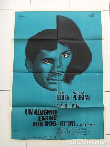 Cin&eacute;ma: SMP 2801 UN ABISMO ENTRE LOS DOS SOFIA LOREN ANTHONY PERKINS MAC azul POSTER ORIG 70X100 ESTRENO