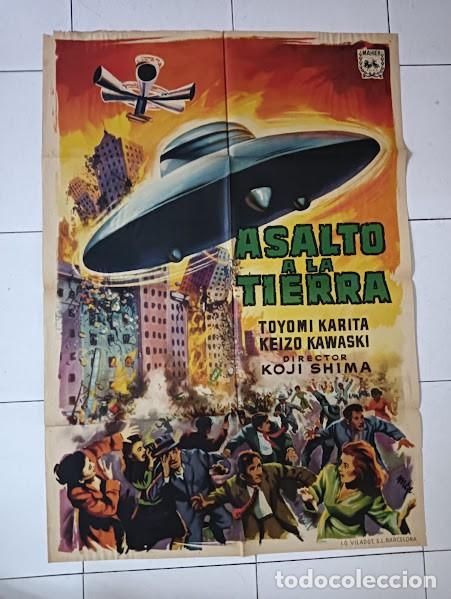Kino: SMP 2802 ASALTO A LA TIERRA KOJI SHIMA DAIEI STUDIOS SCIFI JAPONES POSTER ORIGINAL 70X100 ESTRENO