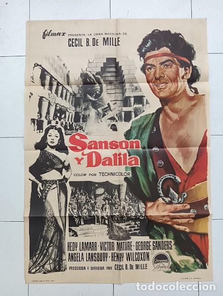 Cine: SMP 2805 SANSON Y DALILA CECIL B. DEMILLE HEDY LAMARR VICTOR MATURE POSTER ORIGINAL 70X100