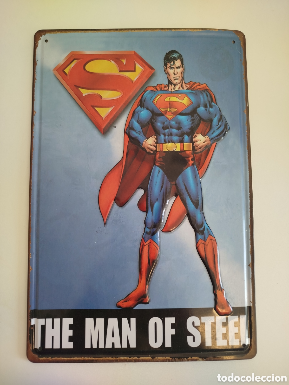 Cine: Cartel met&aacute;lico Superman.
