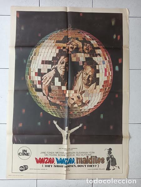 Cine: SMP 2818 DANZAD DANZAD MALDITOS JANE FONDA MICHAEL SARRAZIN POSTER ORIGINAL 70X100 ESTRENO