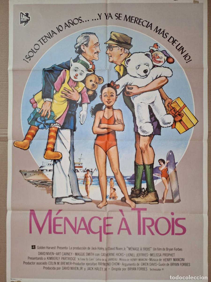 Cine: CARTEL CINE PELICULA MENAGE A TROIS DAVID NIVEN A&Ntilde;O 1983 A 348