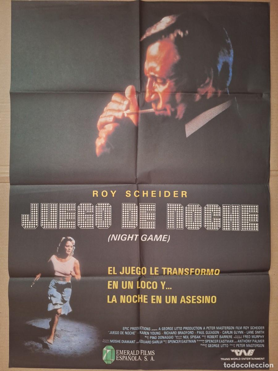 Cine: CARTEL CINE PELICULA JUEGO DE NOCHE ROY SCHEIDER A 353