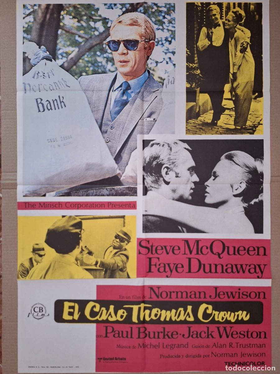 Cine: CARTEL CINE PELICULA EL CASO THOMAS CROWN STEVE Mc QUEEN A&Ntilde;O 1976 A 356