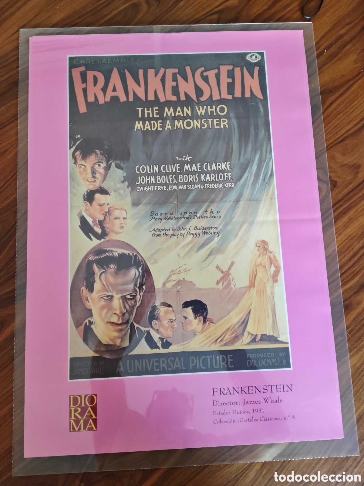 Cine: Frankenstein. Cartel 66 x 46 ctms. Colecci&oacute;n Carteles Cl&aacute;sicos n&uacute;m 4.