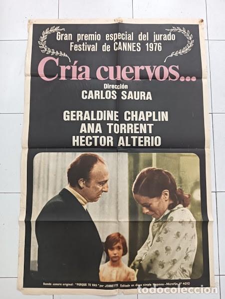 Cinema: EPX 0551 CRIA CUERVOS CARLOS SAURA ANA TORRENT GERALDINE CHAPLIN POSTER ORIGINAL ARGENTINO 75X110