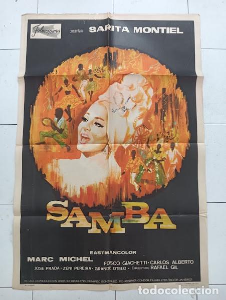 Cinema: EPX 0553 SAMBA SARA MONTIEL RAFAEL GIL POSTER ORIGINAL ARGENTINO 75X110