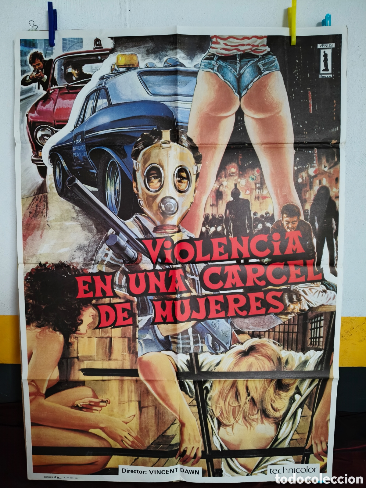 Cine: POSTER CARTEL DE CINE VIOLENCIA EN UNA CARCEL DE MUJERES MAS 9 FOTOCROMOS