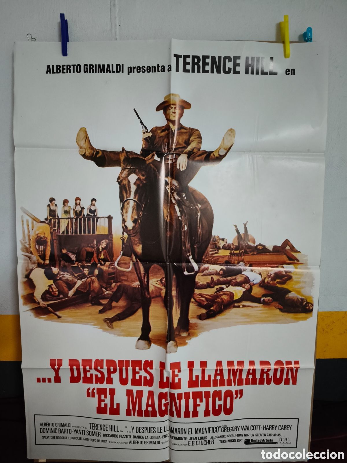 Cinema: POSTER CARTEL DE CINE Y DESPUES LE LLAMARON EL MAGNIFICO TERENCE HILL MAS 12 FOTCROMOS