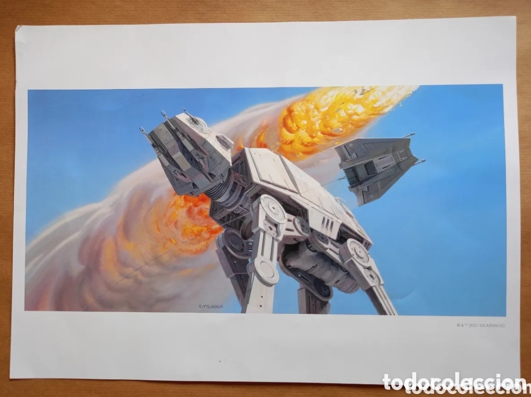 Cine: P&oacute;ster de Star Wars: Episodio V: El Imperio Contraataca de Ralph Mcquarrie, impresi&oacute;n en papel mate,