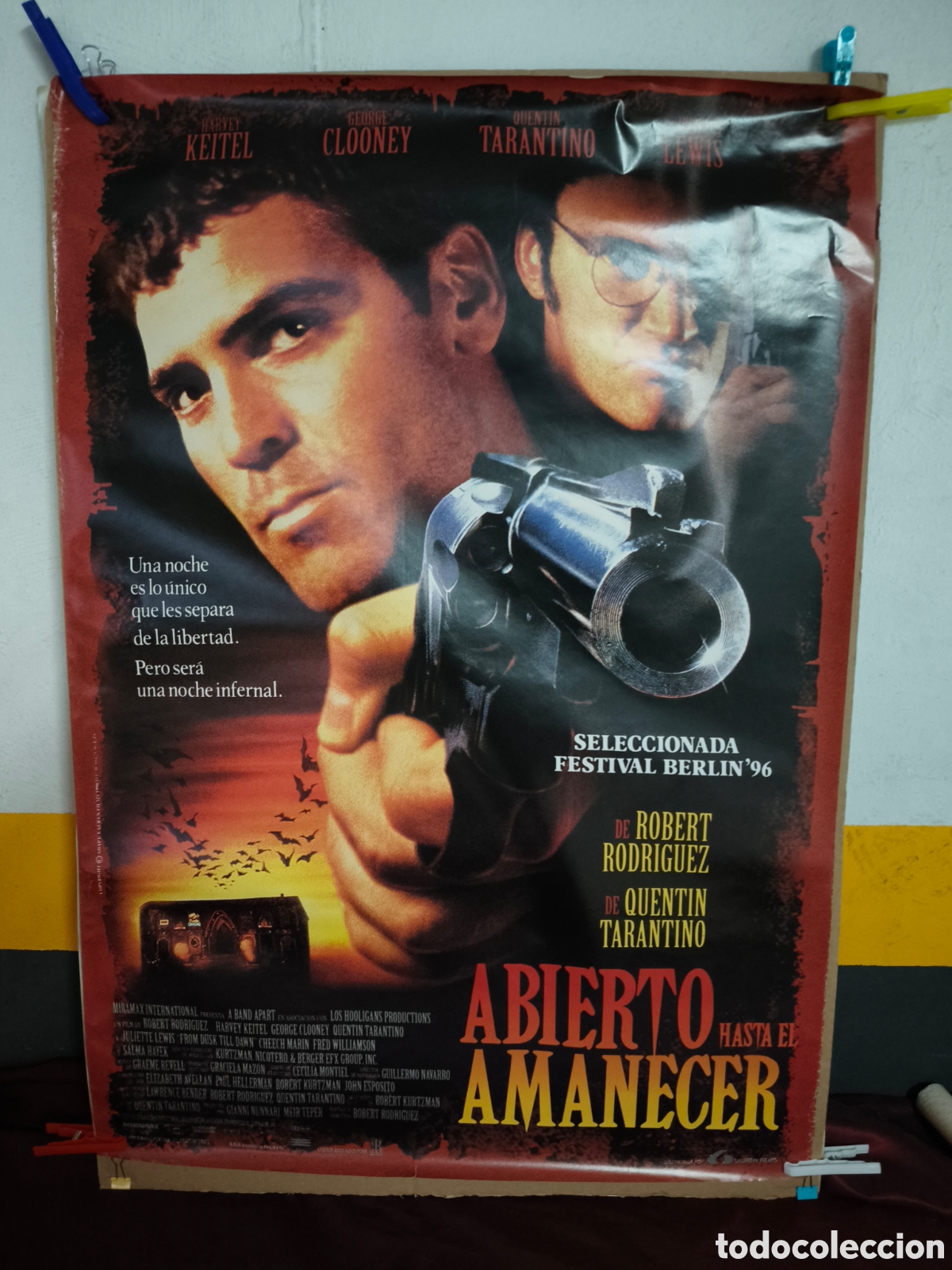 Cin&eacute;ma: POSTER CARTEL DE CINE ABIERTO HASTA EL AMANECER CLONNEY TARANTINO