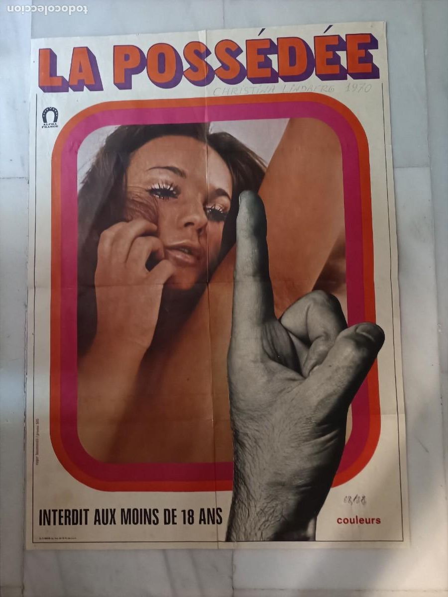 Cinema: POSTER DE LA PEL&Iacute;CULA LA POSEIDA, (LA POSS&Eacute;D&Eacute;E) de la 1&ordf; edici&oacute;n 1970, mide 77x55cm