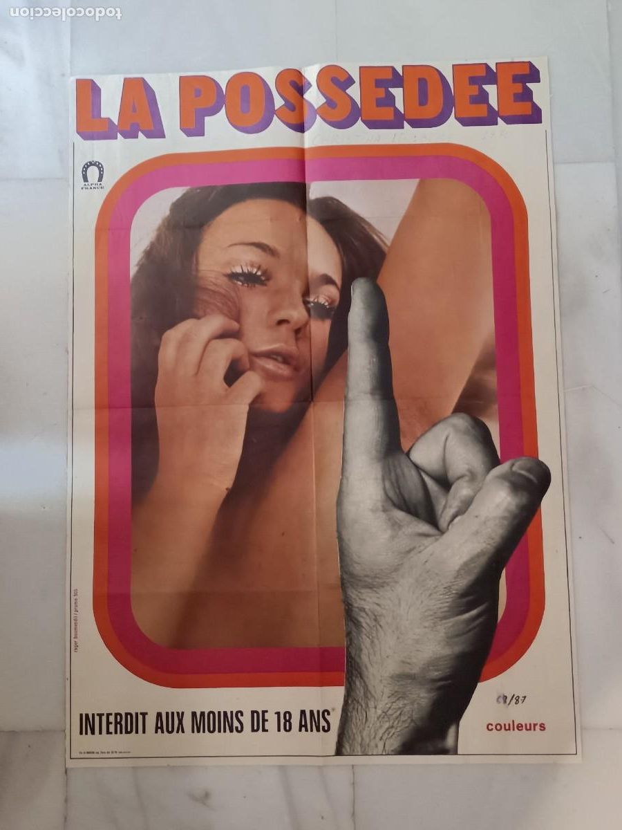 Cinema: POSTER DE LA PEL&Iacute;CULA LA POSEIDA, (LA POSS&Eacute;D&Eacute;E) de la 1&ordf; edici&oacute;n 1970, mide 77x55cm DOS