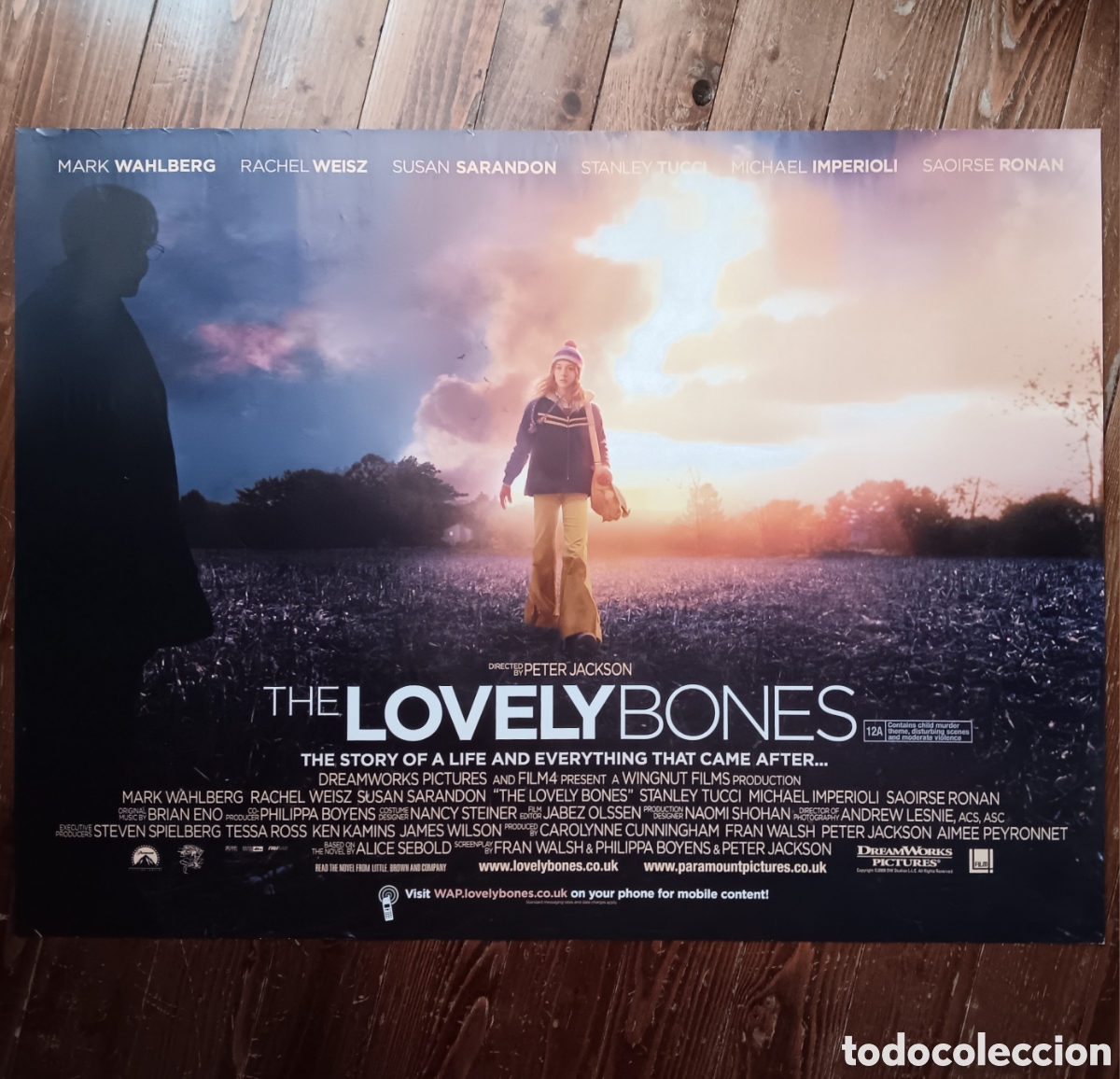 Cinema: &rdquo;THE LOVELY BONES&rdquo; CARTEL ORIGINAL ESTRENO UK (QUAD) 2009 PETER JACKSON ENROLLADO