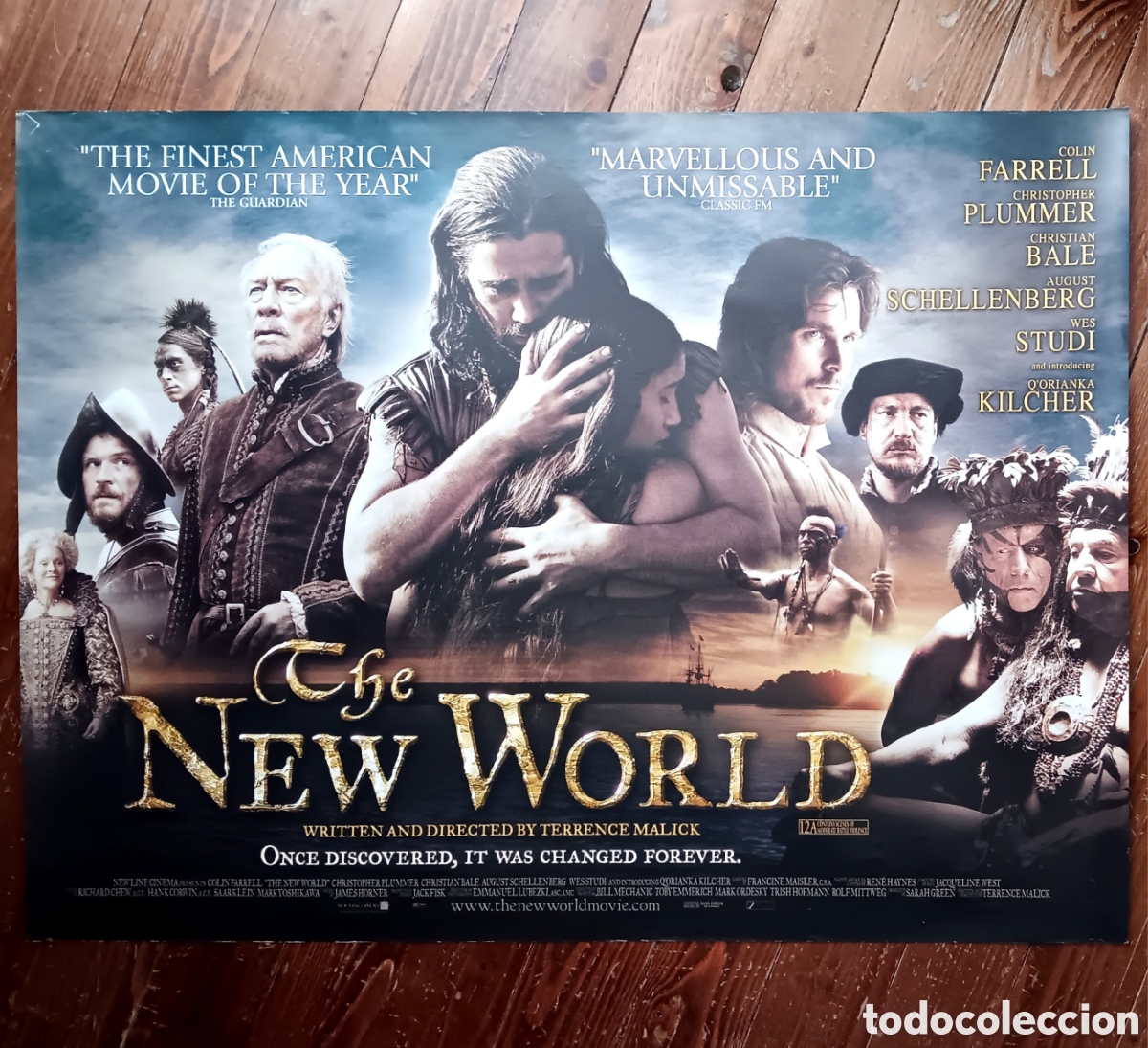 Cinema: &rdquo;EL NUEVO MUNDO&rdquo; CARTEL ORIGINAL ESTRENO UK (QUAD) 2005 TERRENCE MALICK ENROLLADO