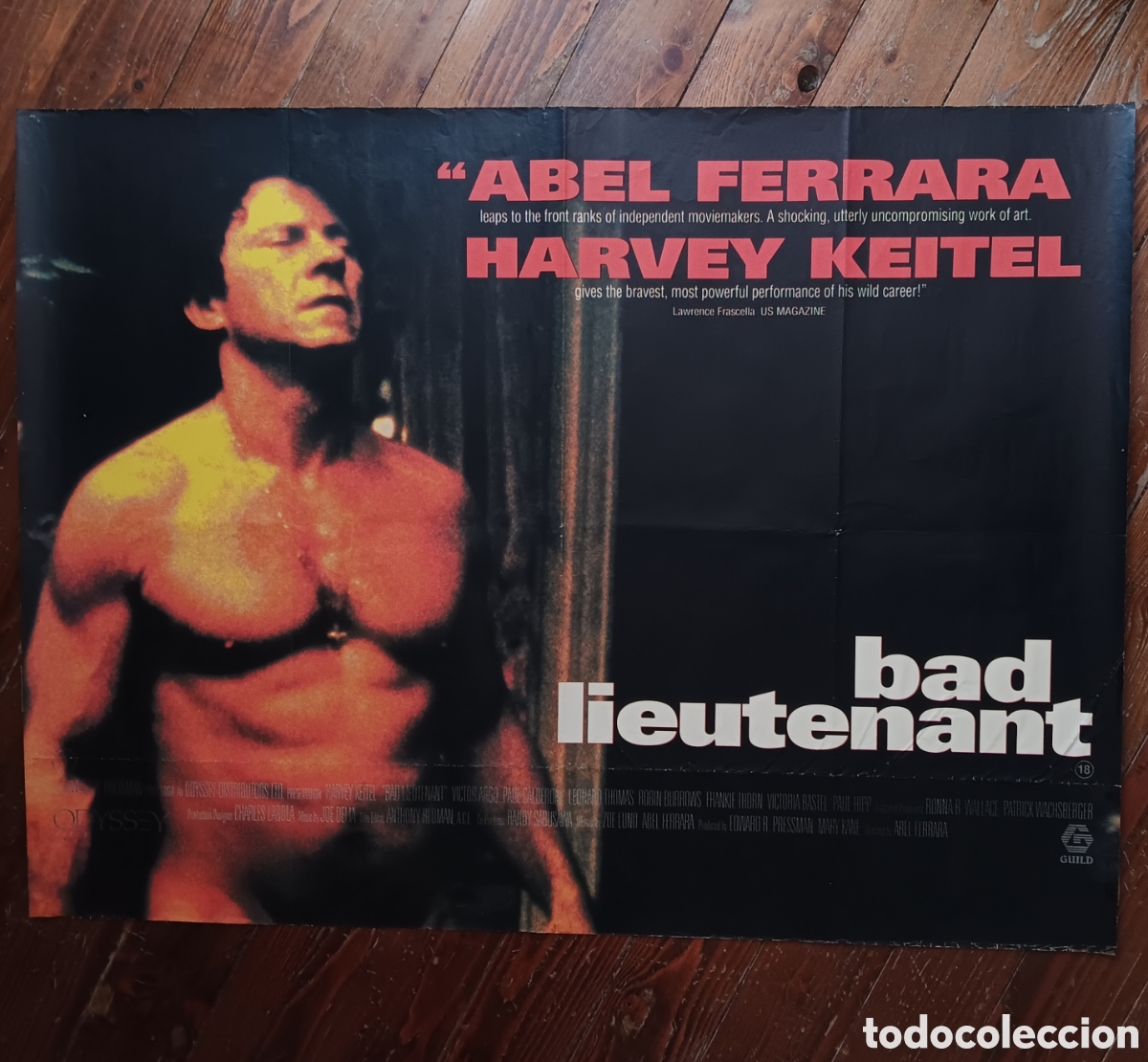 Cinema: &rdquo;TENIENTE CORRUPTO&rdquo; CARTEL ORIGINAL ESTRENO UK (QUAD) 1992 ABEL FERRARA, HARVEY KEITEL