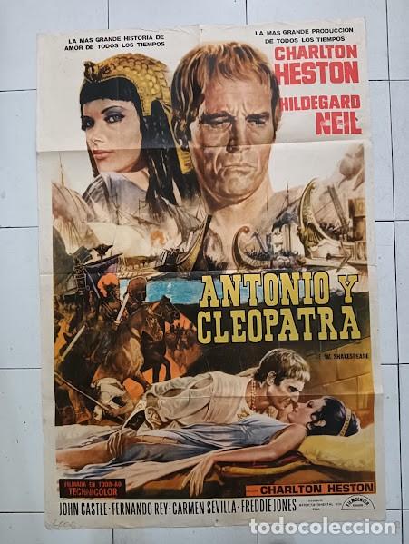 Cinema: EPX 0559 MARCO ANTONIO Y CLEOPATRA CHARLTON HESTON CARMEN SEVILLA POSTER ORIGINAL 75X110 ARGENTINO