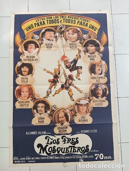 Cinema: EPX 0562 LOS TRES MOSQUETEROS CHARLTON HESTON RAQUEL WELCH POSTER ORIGINAL 75X110 ARGENTINO B