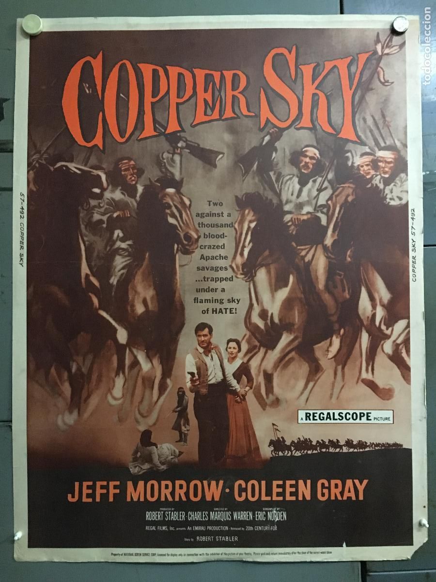 Cinema: R0415 COPPER SKY JEFF MORROW COLLEEN GRAY INDIOS POSTER ORIGINAL AMERICANO 76X102