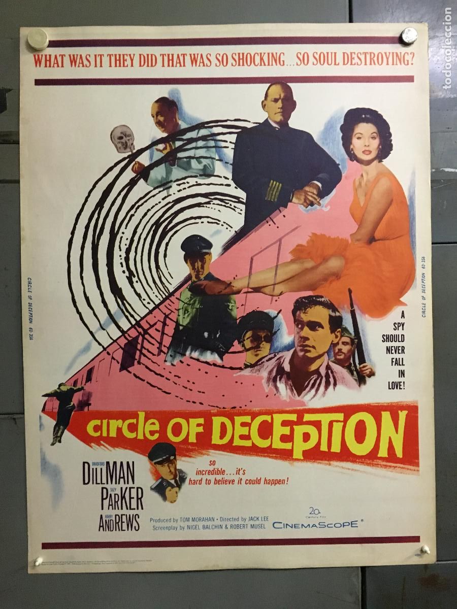Kino: R0418 CIRCLE OF DECEPTION SUZY PARKER BRADFORD DILLMAN POSTER ORIGINAL AMERICANO 76X102