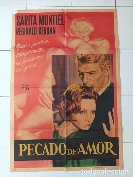 Cinema: EPX 0565 PECADO DE AMOR SARA MONTIEL POSTER ORIGINAL ARGENTINO 75X110 LITOGRAFIA