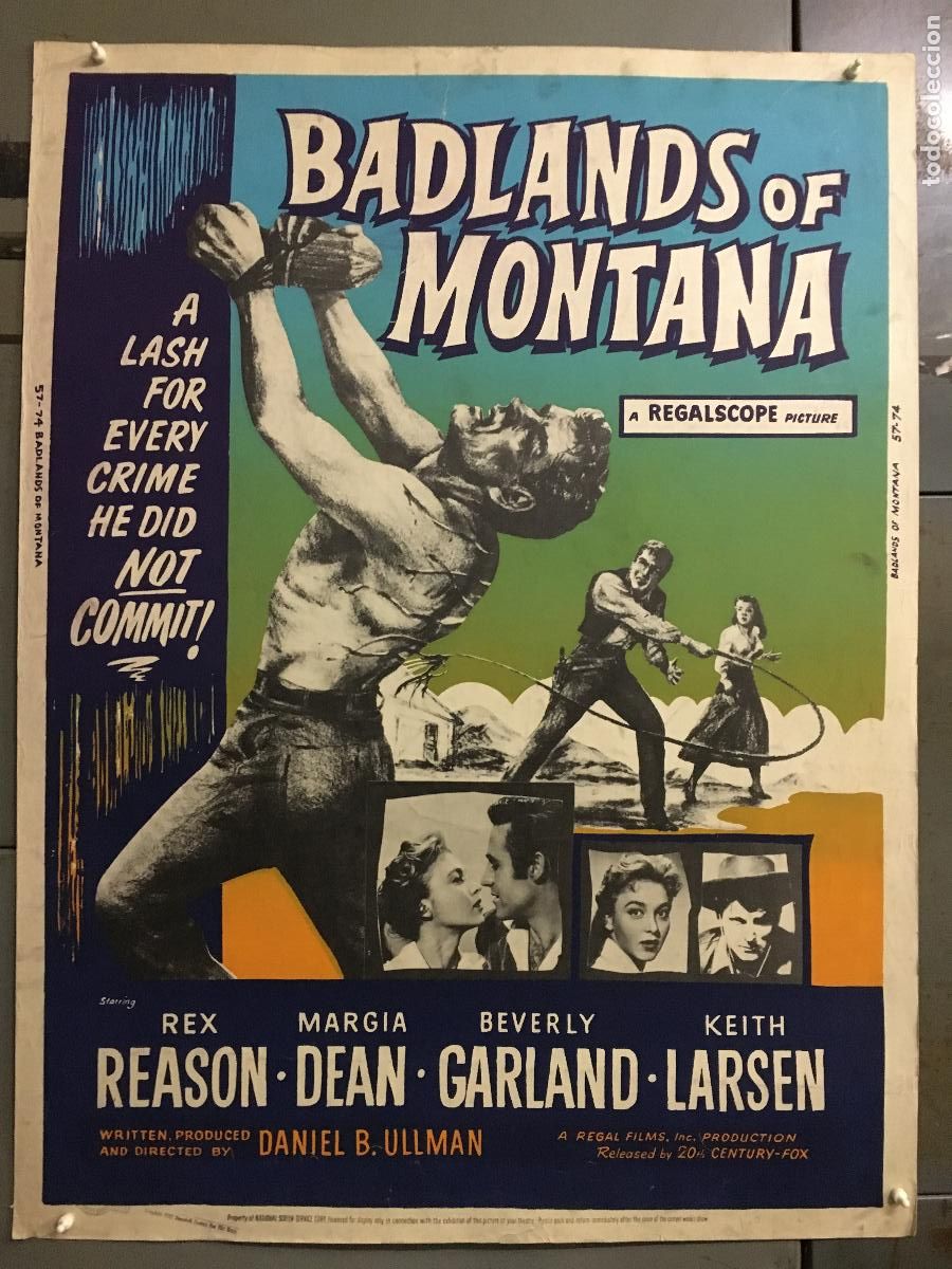 Cinema: R0426 BADLANDS OF MONTANA REX REASON POSTER ORIGINAL AMERICANO 76X102