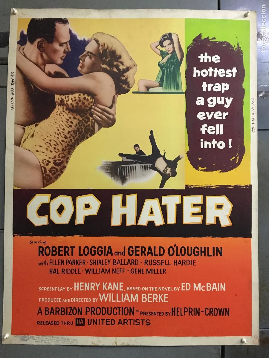Cin&eacute;ma: R0436 COP HATER ROBERT LOGGIA FILM NOIR POSTER ORIGINAL AMERICANO 76X102