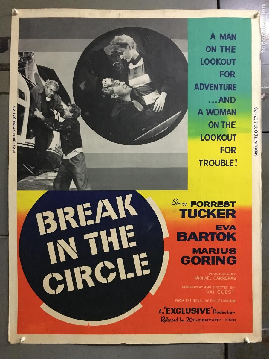 Cin&eacute;ma: R0440 RAPTO EN HAMBURGO EVA BARTOK FORREST TUCKER POSTER ORIGINAL AMERICANO 76X102