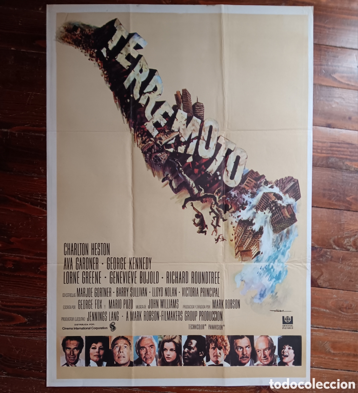 Cinema: &rdquo;TERREMOTO&rdquo; CARTEL ORIGINAL ESTRENO 1974 CHARLTON HESTON, AVA GARDNER