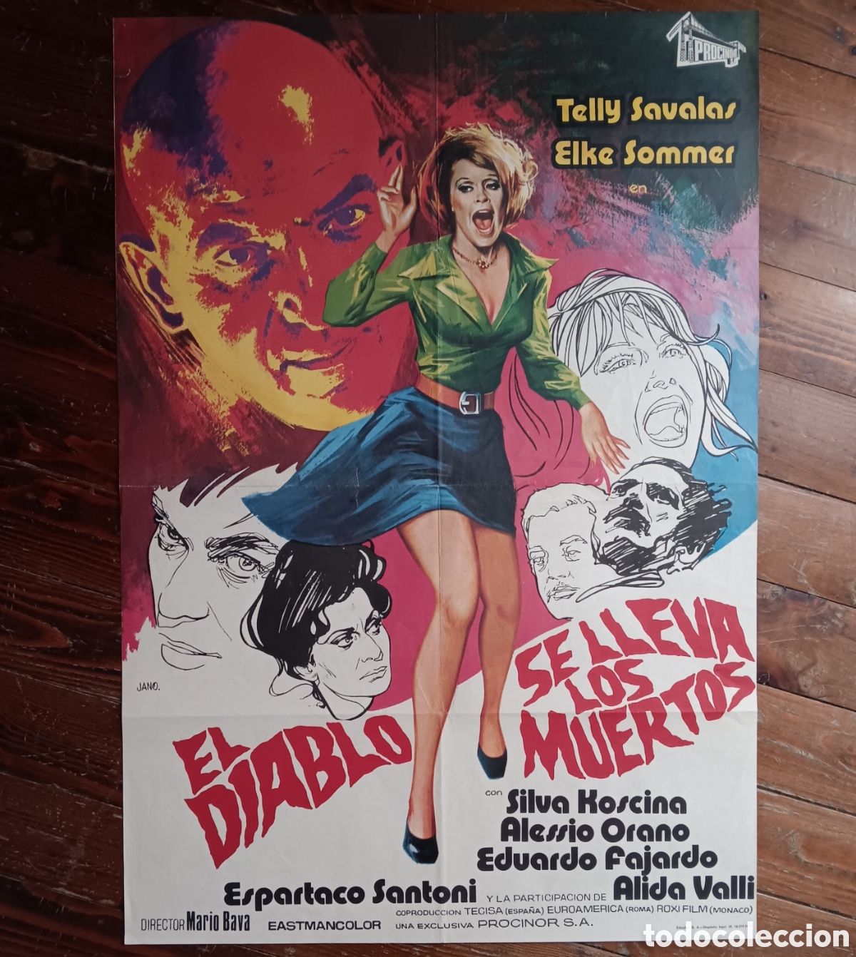 Cinema: &rdquo;EL DIABLO SE LLEVA A LOS MUERTOS&rdquo; CARTEL ORIGINAL ESTRENO 1974 MARIO BAVA, ELKE SOMMER