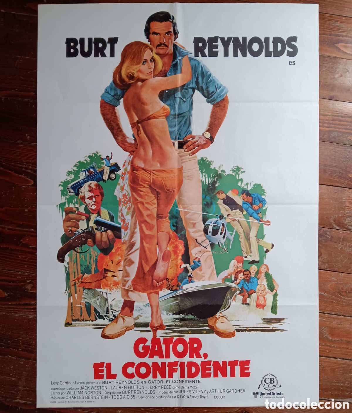 Cin&eacute;ma: &rdquo;GATOR, EL CONFIDENTE&rdquo; CARTEL ORIGINAL ESTRENO 1976 BURT REYNOLDS, LAUREN HUTTON