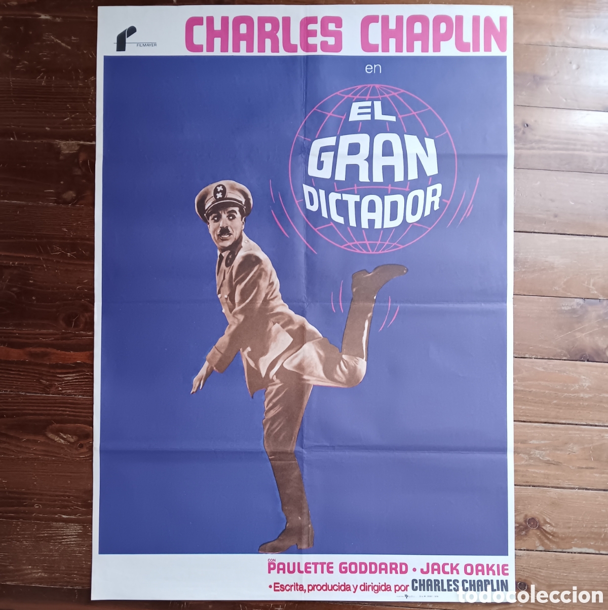 Cinema: &rdquo;EL GRAN DICTADOR&rdquo; CARTEL ORIGINAL ESTRENO 1978 CHARLES CHAPLIN
