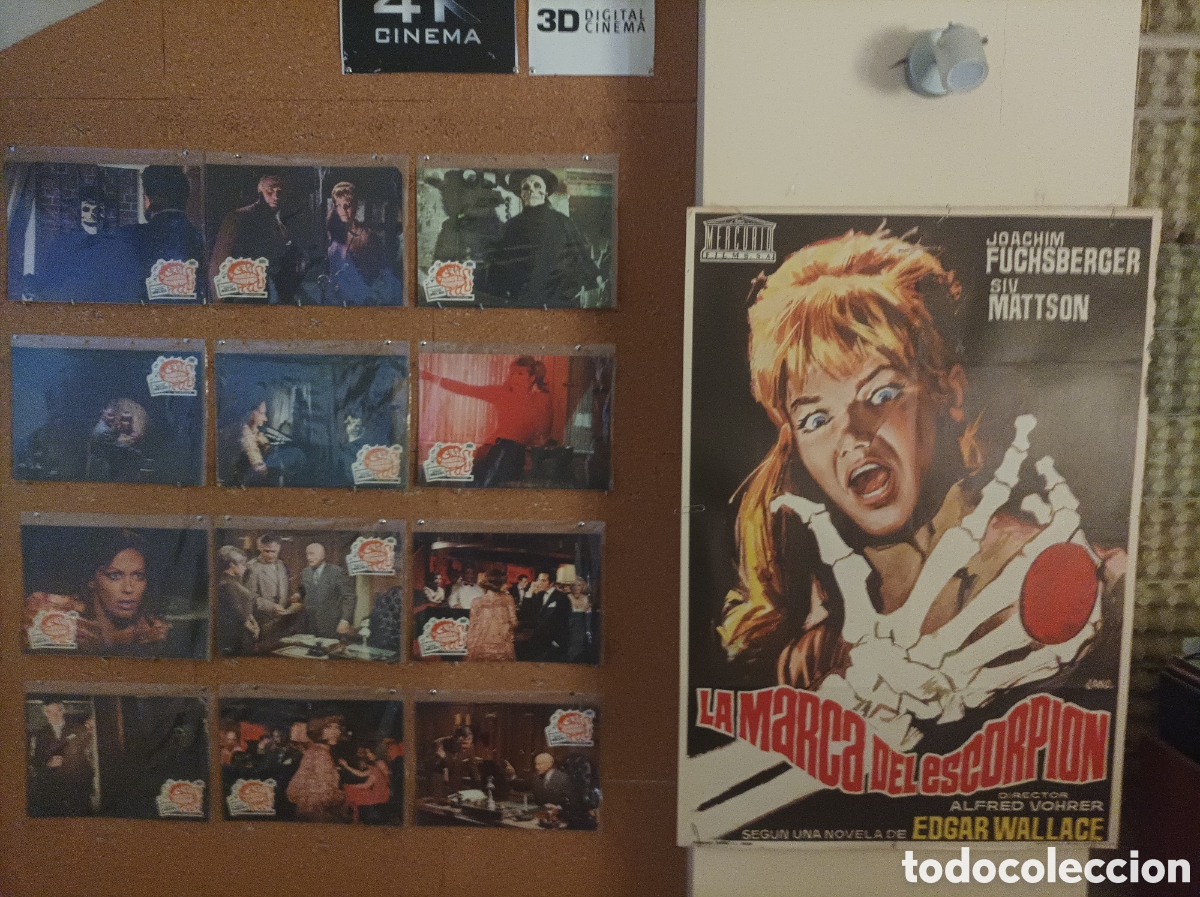 Cinema: LA MARCA DEL ESCORPI&Oacute;N EDGAR WALLACE POSTER MAS FOTOCROMOS ORIGINALES