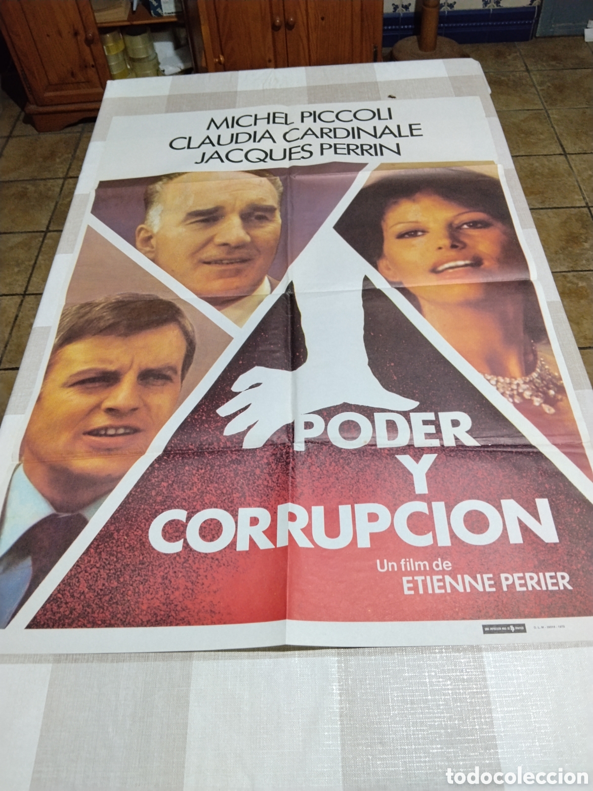 Cinema: Cartel poster Cine poder y corrupci&oacute;n, Claudia cardinale, Michel Piccoli,Jacques Perrin 1979