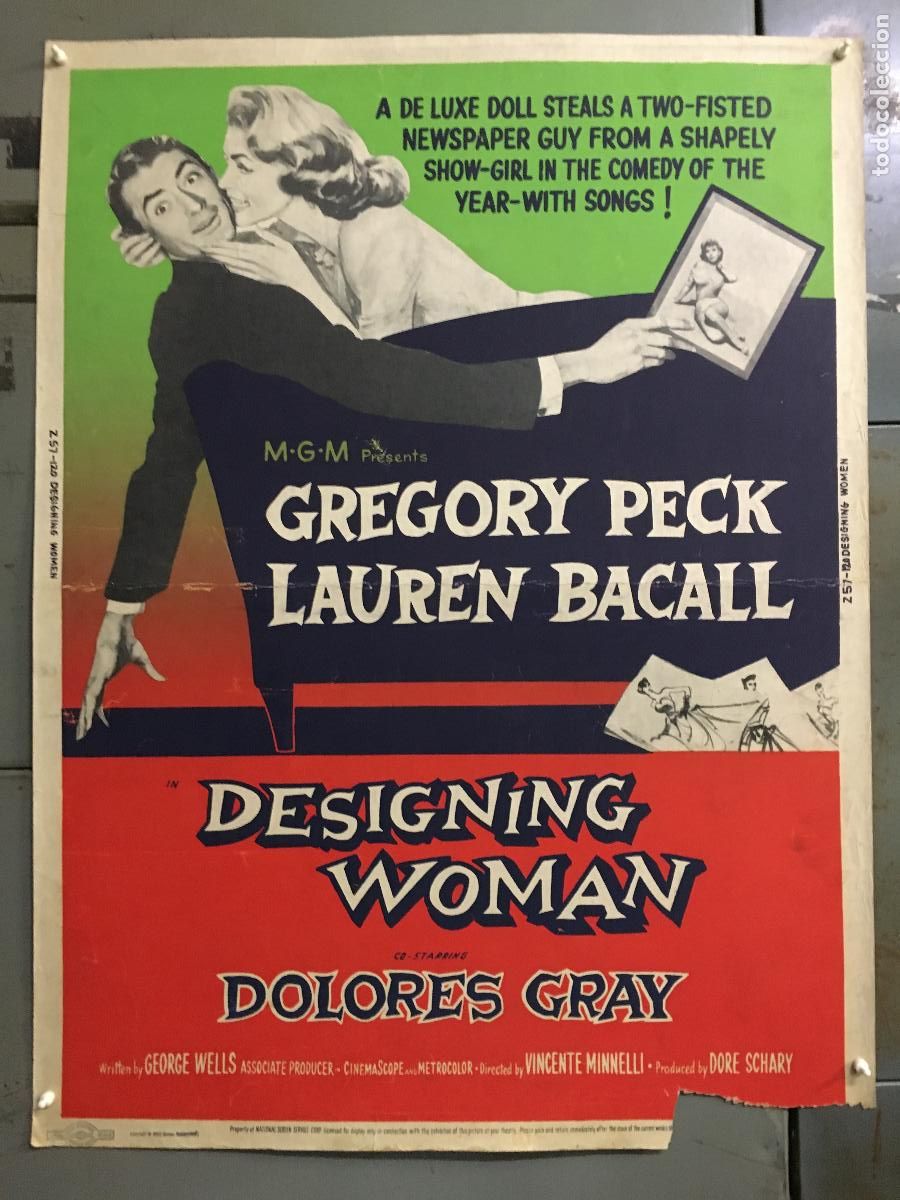 Cine: R0476 MI DESCONFIADA ESPOSA GREGORY PECK LAUREN BACALL MINNELLI POSTER ORIGINAL AMERICANO 76X102