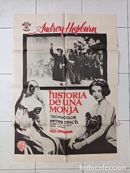 Cine: VKD 2793 HISTORIA DE UNA MONJA AUDREY HEPBURN POSTER ORIGINAL 70X100 ESPA&Ntilde;OL R-72