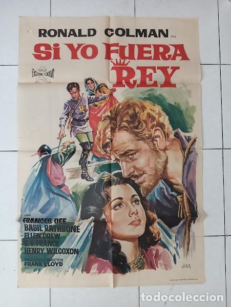 Cine: VKD 2794 SI YO FUERA REY RONALD COLMAN BASIL RATHBONE FRANCES DEE POSTER ORIG 70X100 ESPA&Ntilde;OL R-65