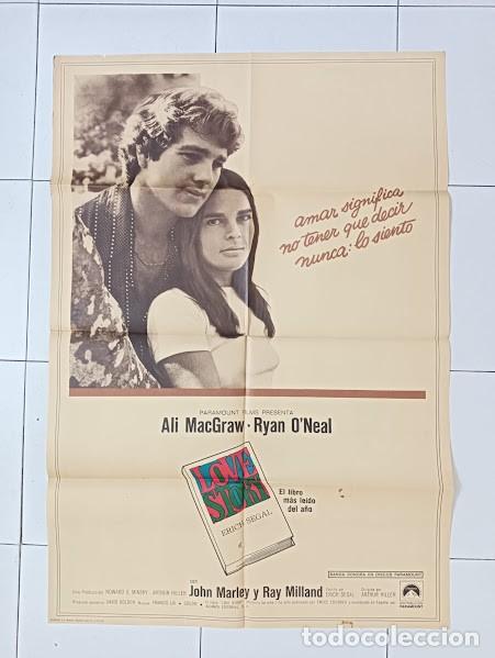 Cine: VKD 2796 LOVE STORY RYAN O'NEAL ALI MACGRAW POSTER ORIGINAL 70X100 ESTRENO