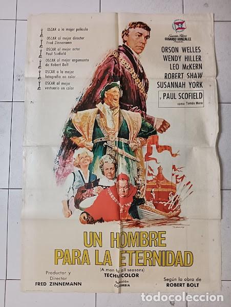 Cine: VKD 2813 UN HOMBRE PARA LA ETERNIDAD ORSON WELLES POSTER ORIGINAL 70X100 ESTRENO