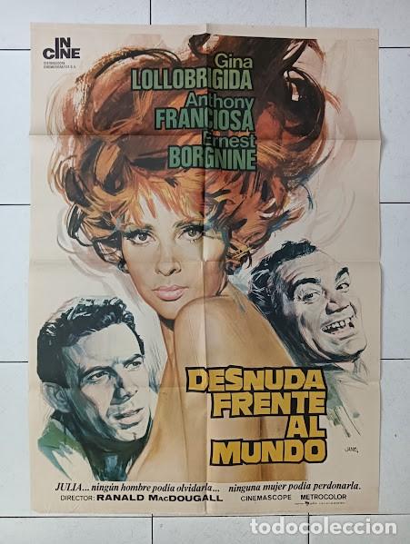 Cine: VKD 2816 DESNUDA FRENTE AL MUNDO GINA LOLLOBRIGIDA JANO POSTER ORIGINAL 70X100 ESPA&Ntilde;OL