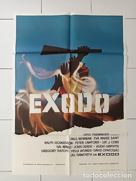 Cine: VKD 2820 EXODO PAUL NEWMAN OTTO PREMINGER SAUL BASS POSTER ORIGINAL ESPA&Ntilde;OL 70X100