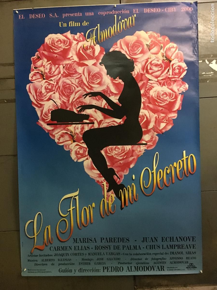 Cine: R0483 LA FLOR DE MI SECRETO PEDRO ALMODOVAR JUMBO BANNER POSTER ORIGINAL 120X175 ESTRENO