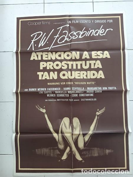 Cine: VKD 2823 ATENCION A ESA PROSTITUTA TAN QUERIDA FASSBINDER GAY POSTER ORIGINAL 70X100 ESTRENO