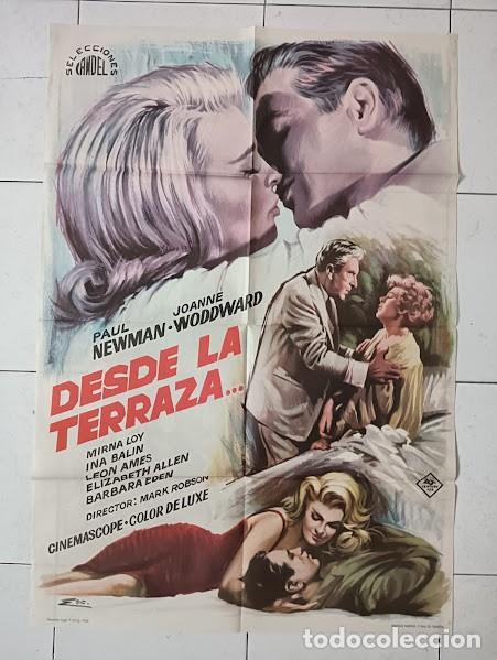 Cine: VKD 2827 DESDE LA TERRAZA PAUL NEWMAN JOANNE WOODWARD ESC POSTER ORIGINAL 70X100 ESTRENO