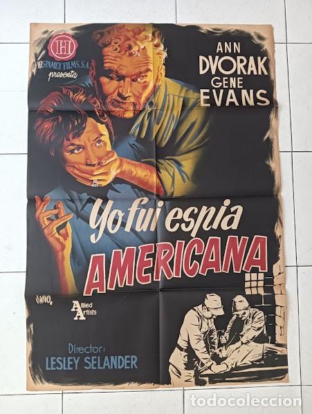 Cine: SMP 2839 YO FUI ESPIA AMERICANA ANN DVORAK GENE EVANS JANO POSTER ORIGINAL 70X100 ESTRENO LITOGRAFIA