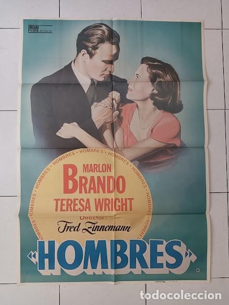 Cine: SMP 2840 HOMBRES MARLON BRANDO TERESA WRIGHT POSTER ORIGINAL 70X100 ESPA&Ntilde;OL