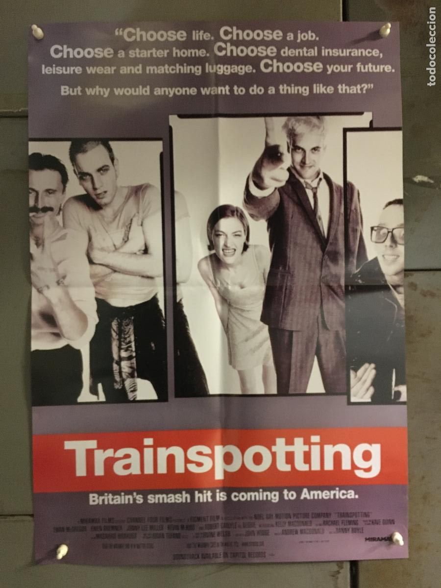 Cine: ODC D013 TRAINSPOTTING DANNY BOYLE EWAN MACGREGOR POSTER 50X70 H3
